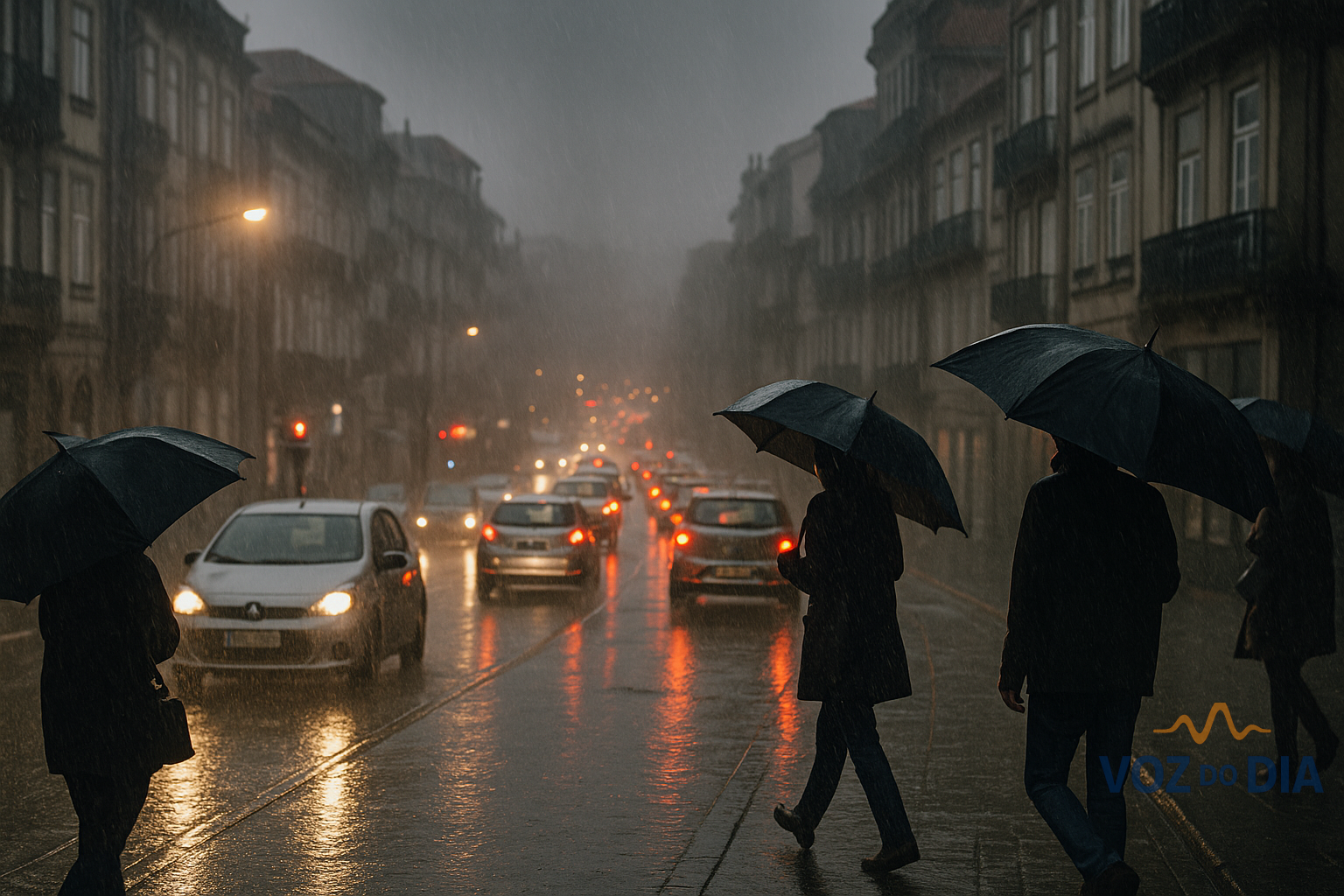 Chuva persistente no Norte e Centro com avisos do IPMA