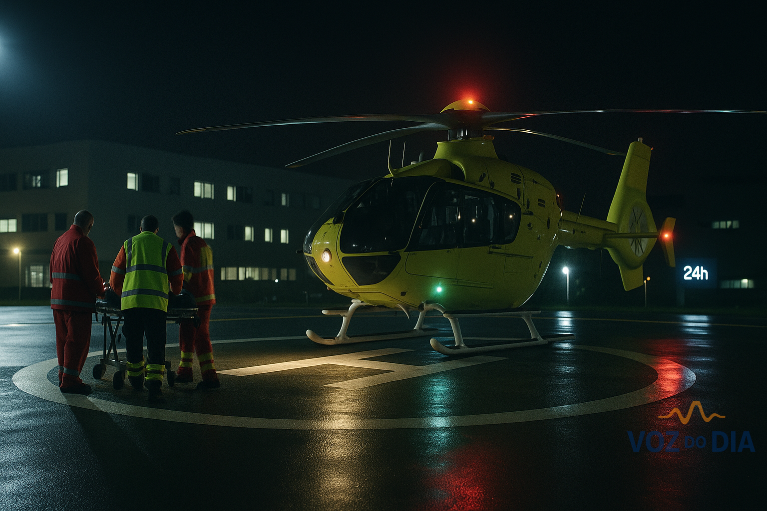 INEM 24 horas com helicóptero de emergência a operar de noite