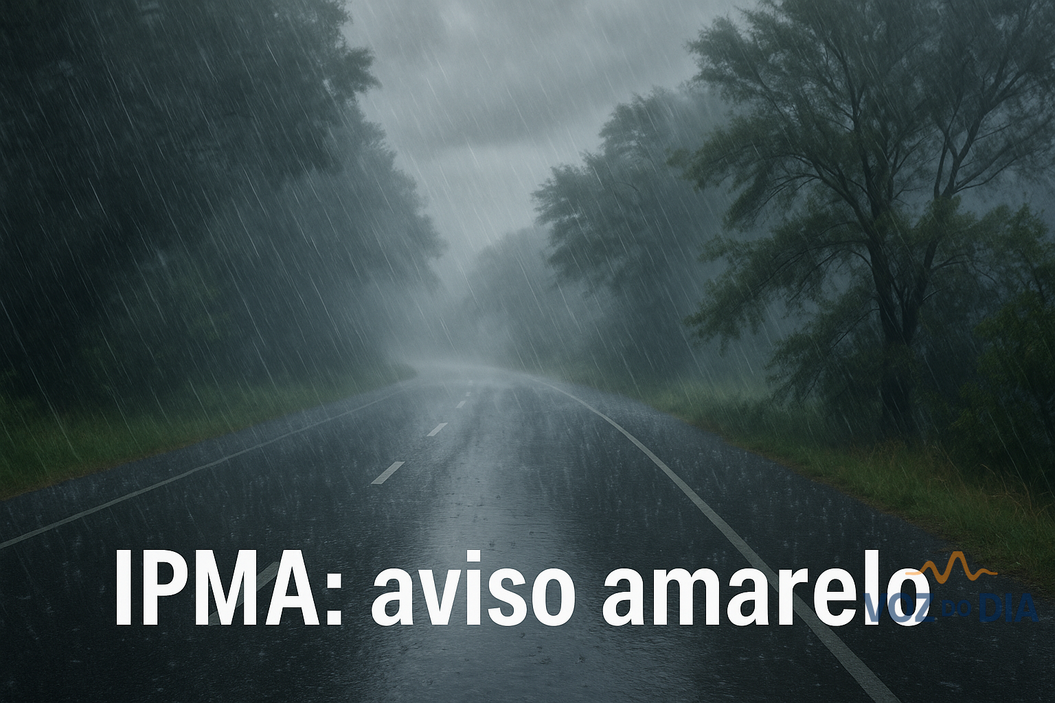 chuva e vento em Portugal com aviso amarelo do IPMA