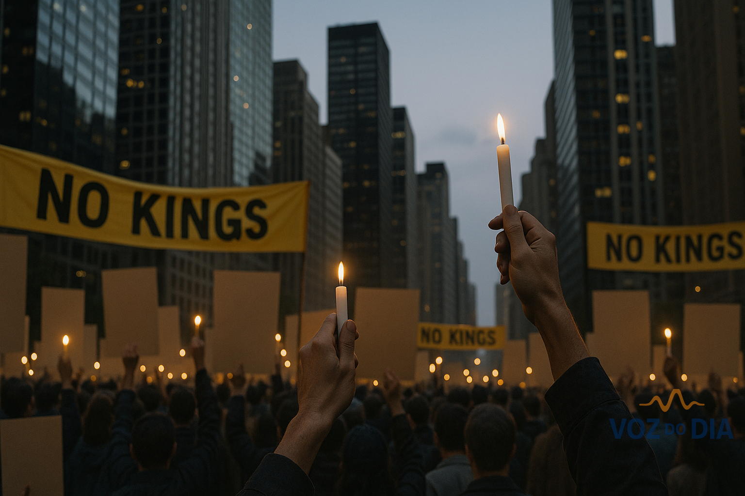 Protestos No Kings nos EUA juntam milhões em 50 Estados