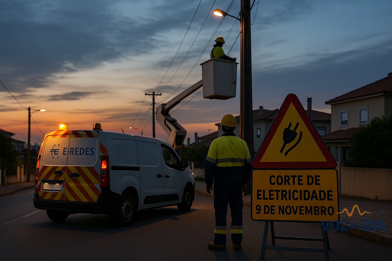 Cortes de energia a 9 de novembro pela E-Redes em sete municípios