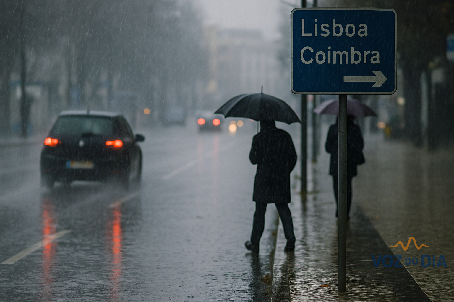 Mau tempo: aviso laranja do IPMA por chuva forte em oito distritos