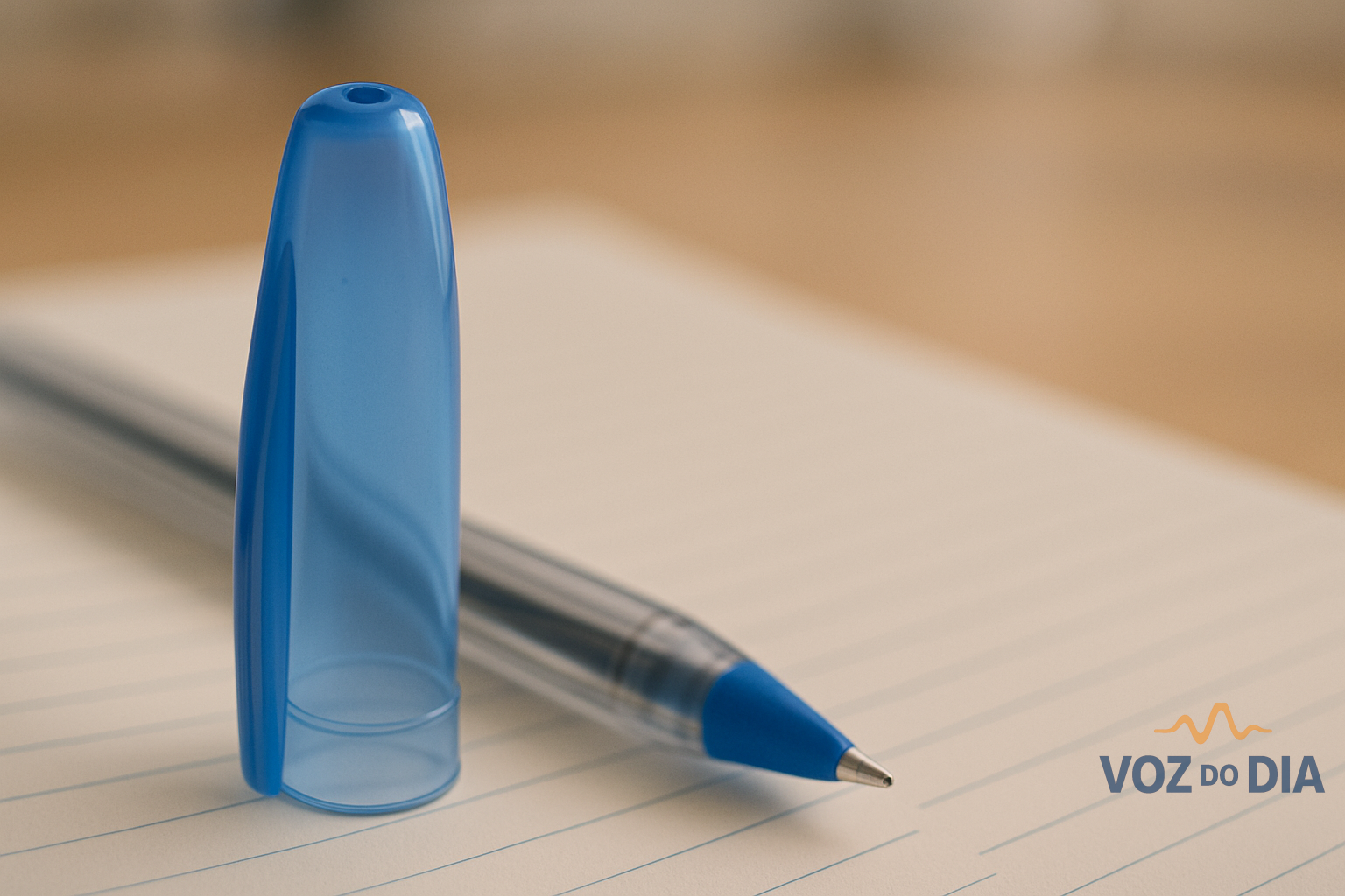 Tampa de caneta com furo de segurança