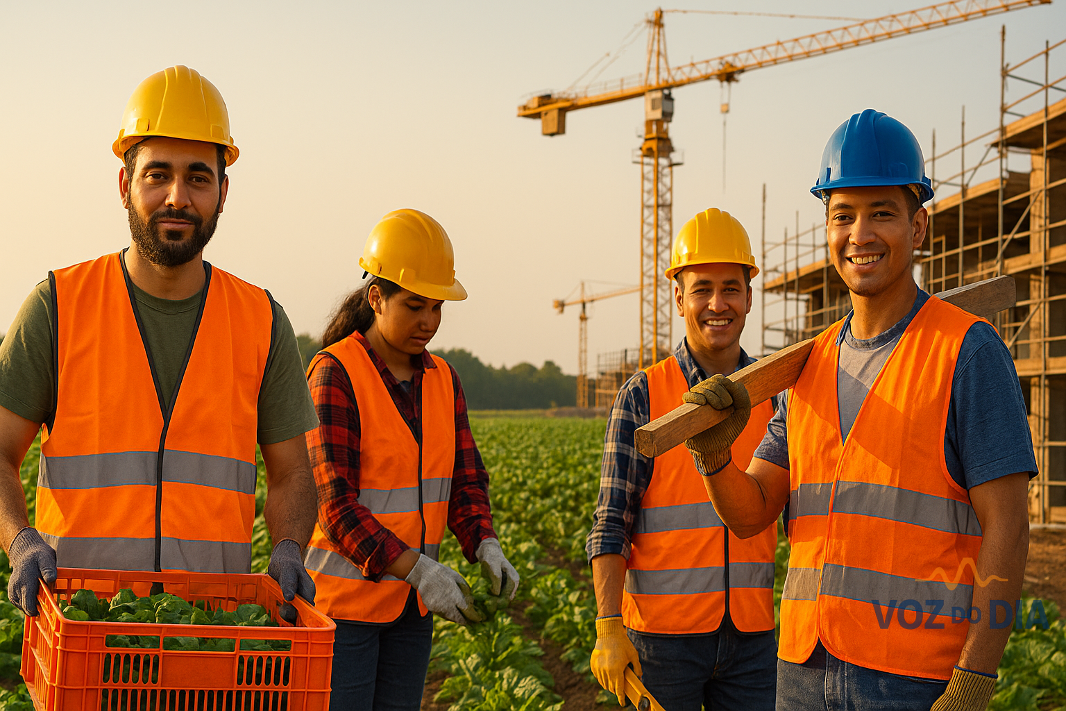 Trabalhadores imigrantes na agricultura e construção em Portugal ao abrigo da via verde imigração laboral